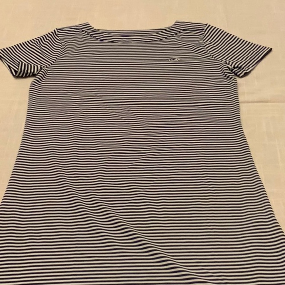 Used Girls Vineyard Vines Navy Stripe Dress Size 12